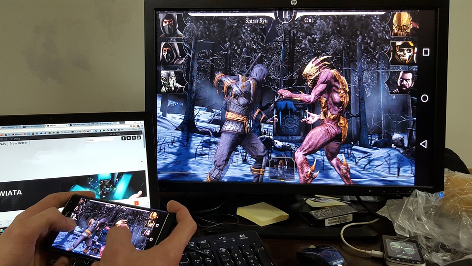 playing computer games